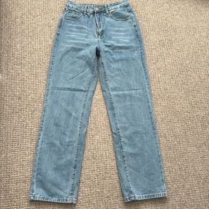 High rise straight leg jeans